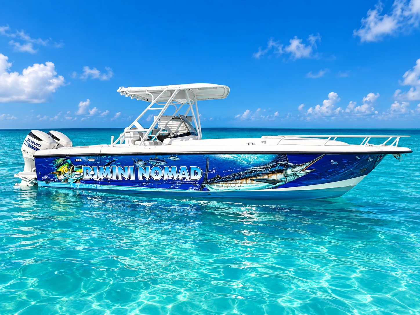 Bimini Nomad Intrepid boat for St Martin and St Maarten to Anguilla private transfers